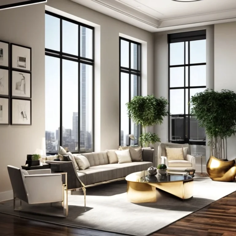 Modern luxury living space interior